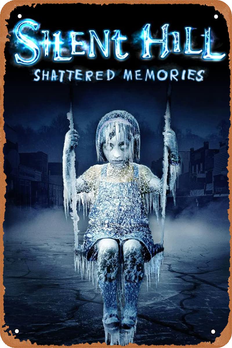Clilsiatm Silent Hill Shattered Memories Poster Vintage Game Tin